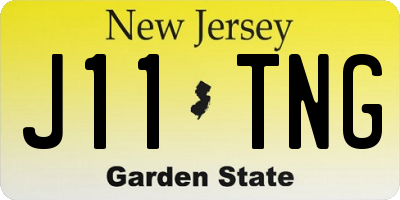 NJ license plate J11TNG