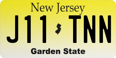 NJ license plate J11TNN