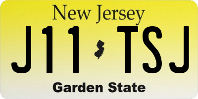 NJ license plate J11TSJ