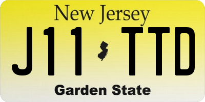 NJ license plate J11TTD