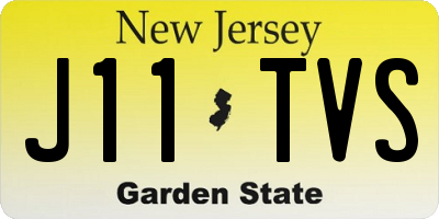 NJ license plate J11TVS