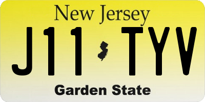 NJ license plate J11TYV