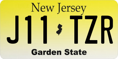 NJ license plate J11TZR