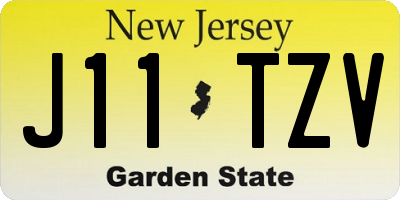 NJ license plate J11TZV