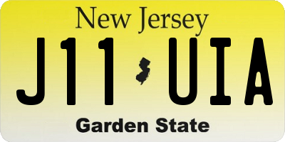 NJ license plate J11UIA