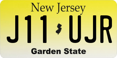 NJ license plate J11UJR