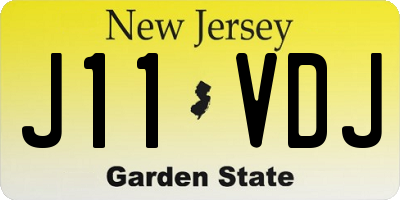 NJ license plate J11VDJ