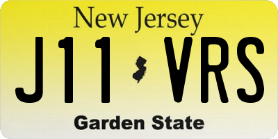 NJ license plate J11VRS