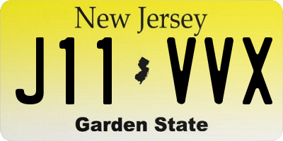 NJ license plate J11VVX