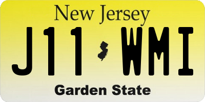 NJ license plate J11WMI