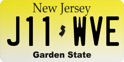 NJ license plate J11WVE