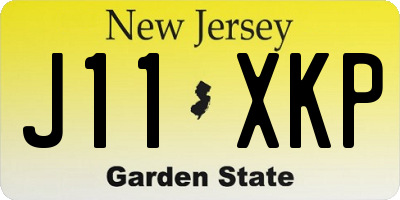 NJ license plate J11XKP