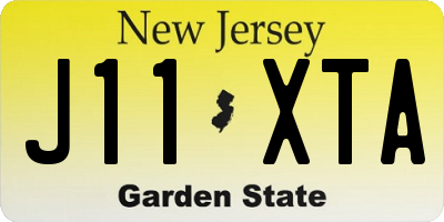 NJ license plate J11XTA