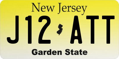 NJ license plate J12ATT