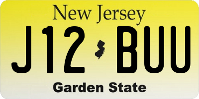 NJ license plate J12BUU