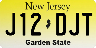 NJ license plate J12DJT