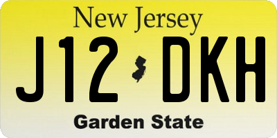 NJ license plate J12DKH