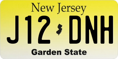 NJ license plate J12DNH