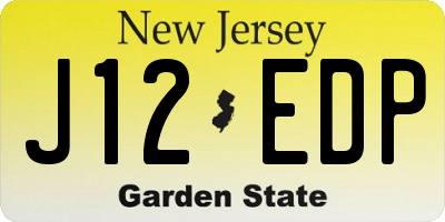NJ license plate J12EDP