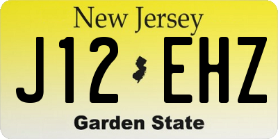 NJ license plate J12EHZ