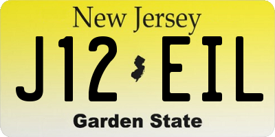 NJ license plate J12EIL