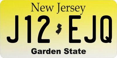NJ license plate J12EJQ
