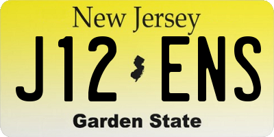 NJ license plate J12ENS