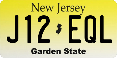 NJ license plate J12EQL
