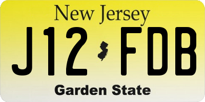 NJ license plate J12FDB