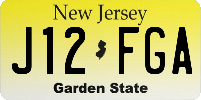 NJ license plate J12FGA