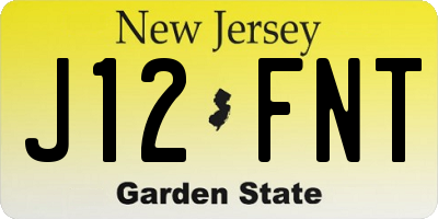 NJ license plate J12FNT