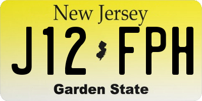 NJ license plate J12FPH