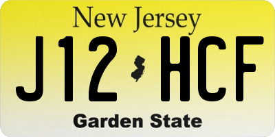 NJ license plate J12HCF