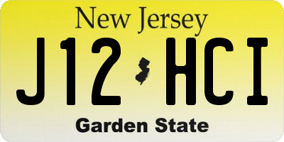NJ license plate J12HCI