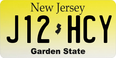 NJ license plate J12HCY