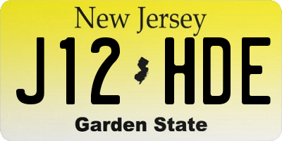 NJ license plate J12HDE
