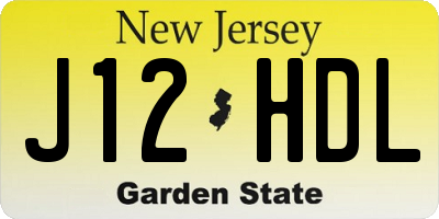 NJ license plate J12HDL