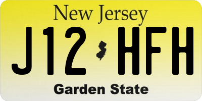 NJ license plate J12HFH