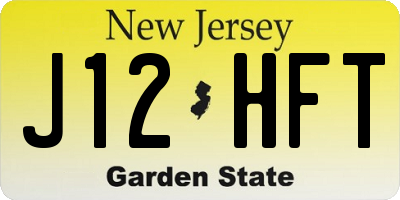 NJ license plate J12HFT