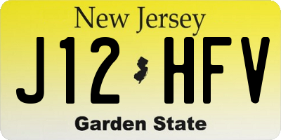 NJ license plate J12HFV