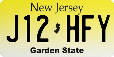 NJ license plate J12HFY