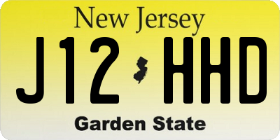 NJ license plate J12HHD
