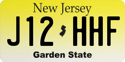 NJ license plate J12HHF