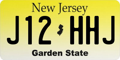 NJ license plate J12HHJ