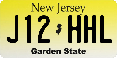 NJ license plate J12HHL
