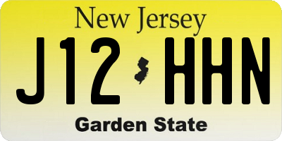 NJ license plate J12HHN