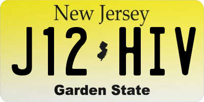 NJ license plate J12HIV
