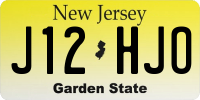 NJ license plate J12HJO