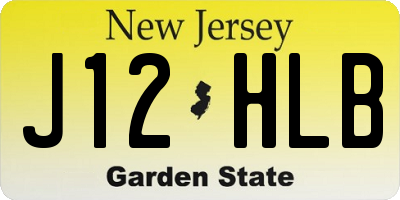 NJ license plate J12HLB