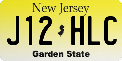 NJ license plate J12HLC